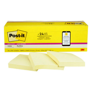 Post-it Super Sticky Notes Canary Yellow 76x76mm Pack of 24 - image 1
