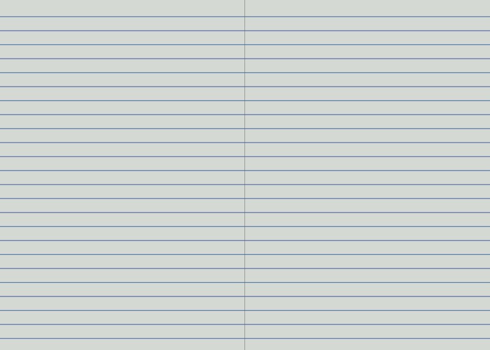 Open Protext 10mm single ruled notebook with evenly spaced single blue lines on the left and right pages