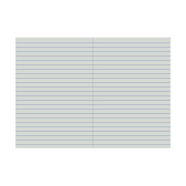 Protext dark grey notebook shown open at a spread of 10mm single ruled pages