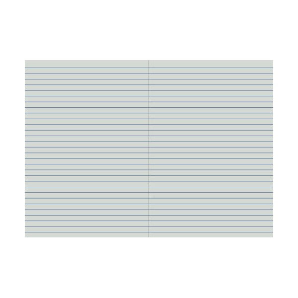 Open Protext 8mm single ruled notebook showing evenly spaced blue lines across both pages with no margin rule
