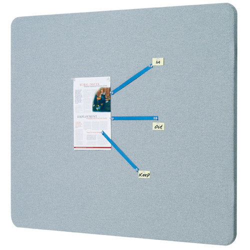Quartet Fabric Board Oval Frame Grey 1200 x 900mm