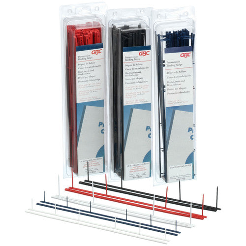 GBC Binding Strip EVB 4 Prong Black Pack 25