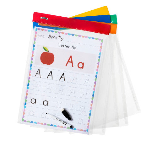 Quartet Flex Dry Erase Pocket Sleeve A3 Pack of 5