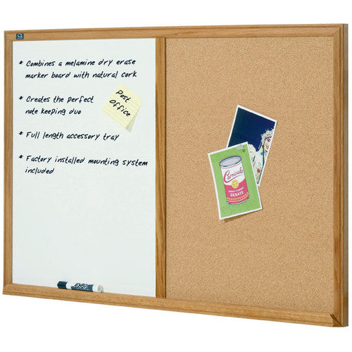 Quartet Combo Board Oak Frame 1200 x 900mm