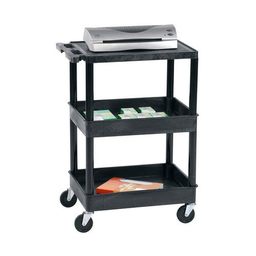 Tuffy Tub Trolley with 1 Flat Shelf and 2 Tubs