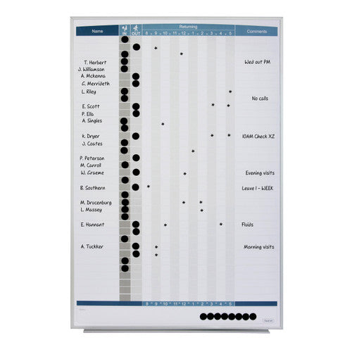 Quartet Matrix In-Out Whiteboard 865 x 580mm