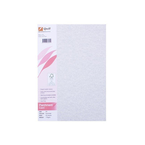Quill Parchment Board 176gsm A4 Gunmetal Pack of 50