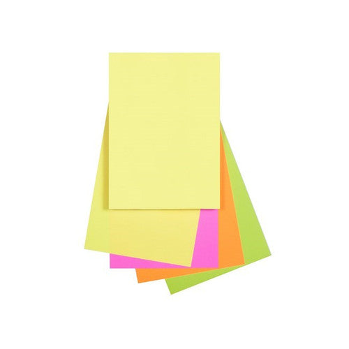 Quill Coloured Paper 80gsm A4 Fluoro Assorted Pack of 100