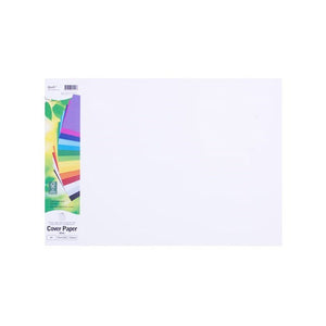 Quill Cover Paper A3 white, landscape white sheets with the colourful Cover Paper header card down the left side