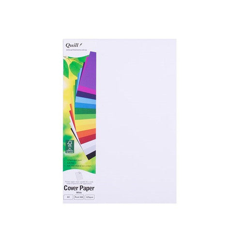 Quill Cover Paper 125gsm A4 White Pack of 500
