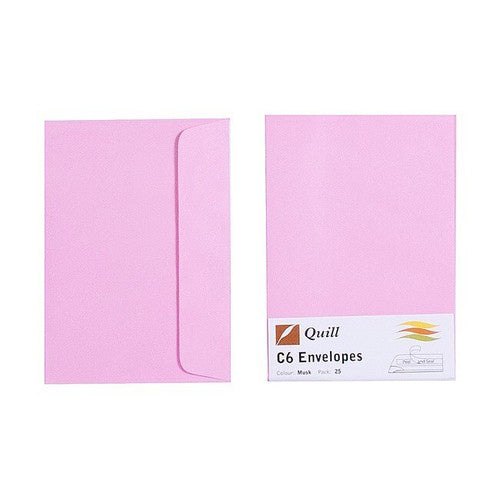 Quill Envelope 80gsm C6 Musk Pack of 25