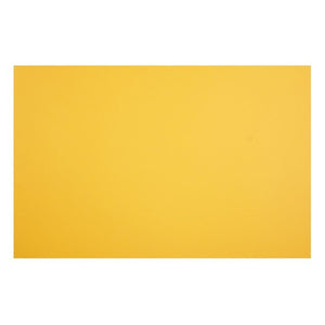 Quill Foam Board 500 x 770mm in yellow, a plain golden yellow board laid flat in landscape on a white background