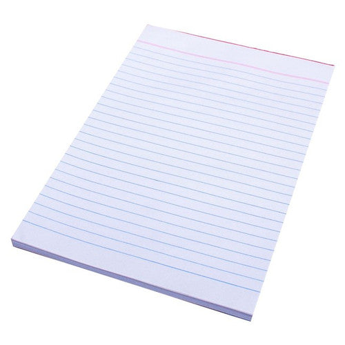Quill Bank Pad Ruled 60gsm A5 90 Leaf White Box of 20