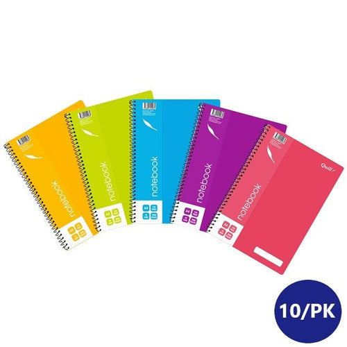 Quill Shades Notebook PP 70gsm A4 120 Pages Assorted Pack of 10