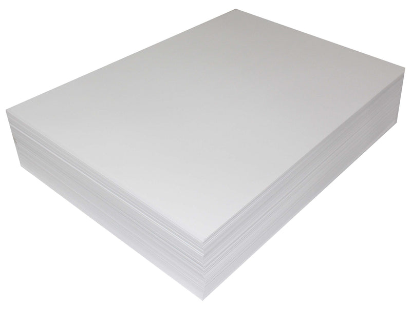 Quill Cartridge Paper 110gsm A3 white, a thick landscape stack of sheets shown from the side so the edges of the pack are visible