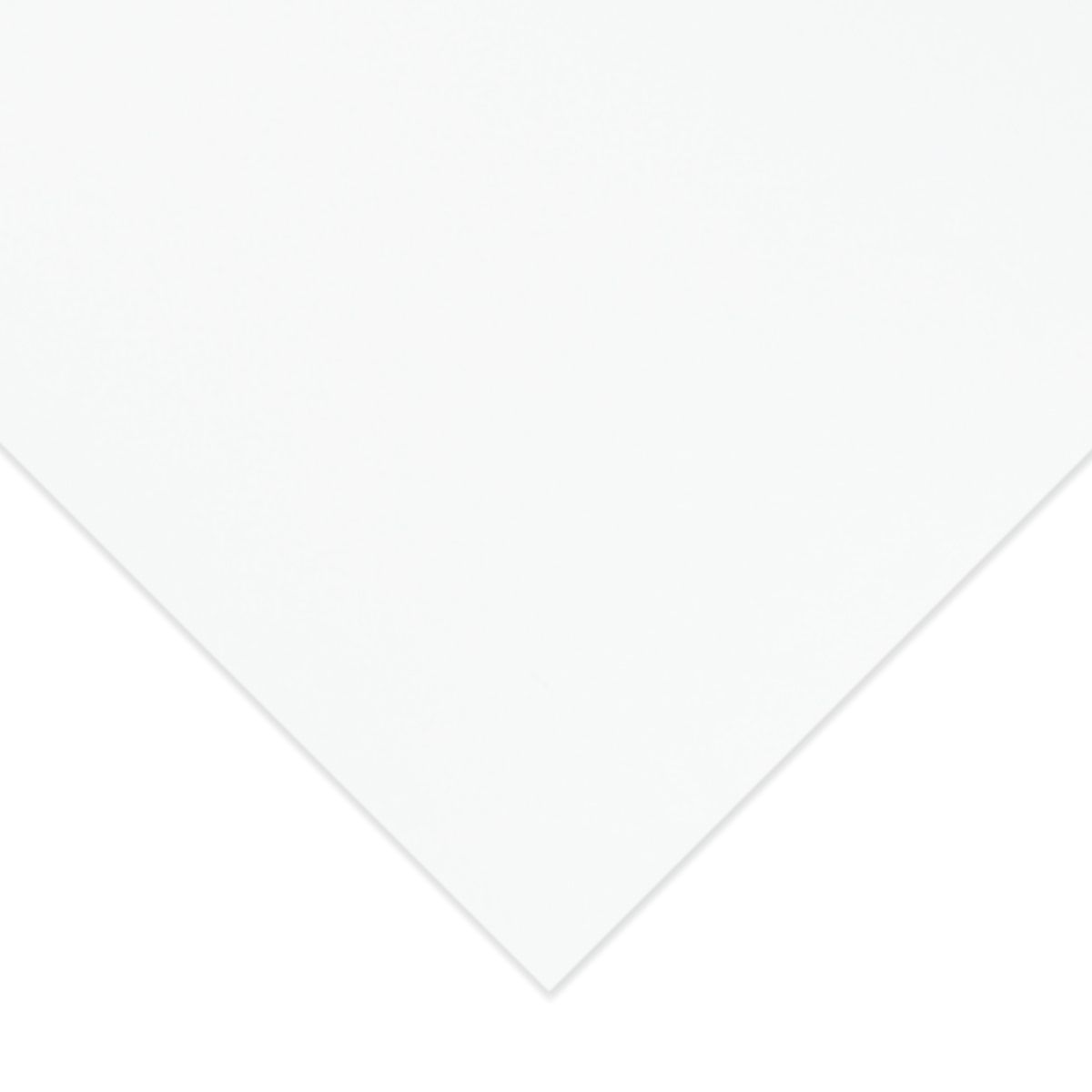 Quill Foam Board A3 white seen along one long edge, the pale foam core visible as a line between the white paper faces