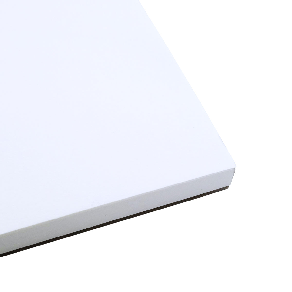 Corner of the Quill Sketch Pad A4 up close, showing the white cartridge leaves stacked on top of the backing board