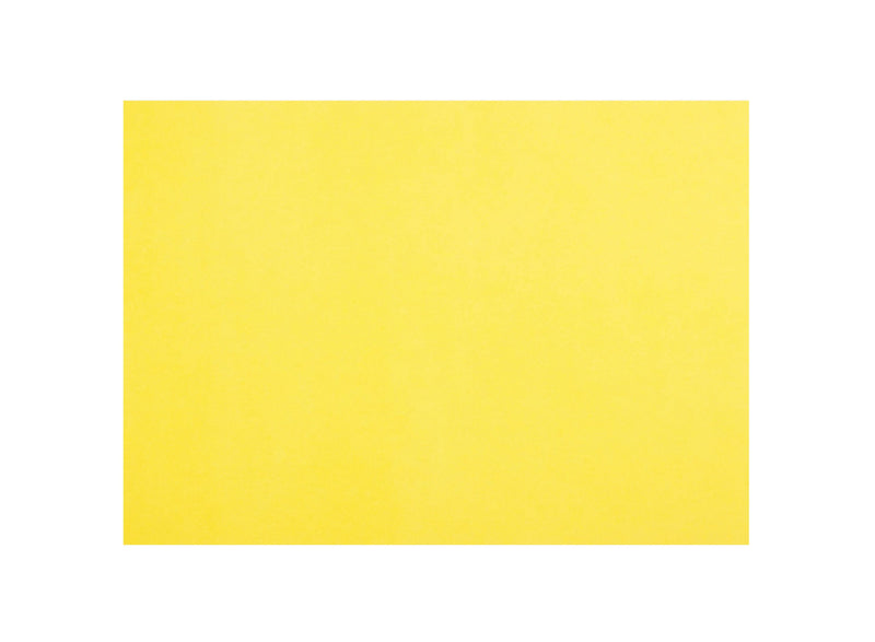 Quill A3 210gsm coloured board in lemon, a single sheet shown flat, sold as a pack of 20