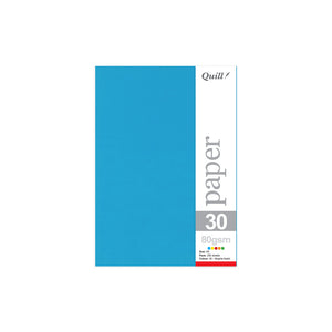 Quill A5 80gsm coloured paper, bright assorted, pack in its printed sleeve