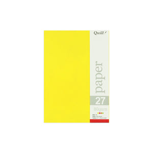 Quill A5 80gsm coloured paper, fluoro assorted, pack in its printed sleeve