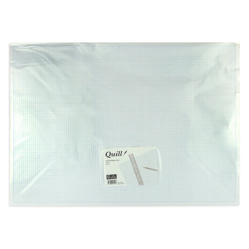 Quill Grid Paper 5mm 60gsm A2 White Pack of 5 - image 1