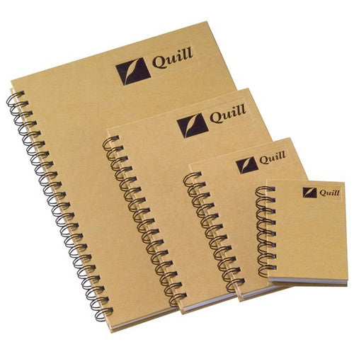 Quill Hardcover Notebook Ruled 70gsm A5 160 Pages Beige Pack of 5