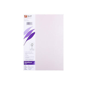Quill Metallique Paper 120gsm A4 Mother of Pearl Pack of 25 - image 1