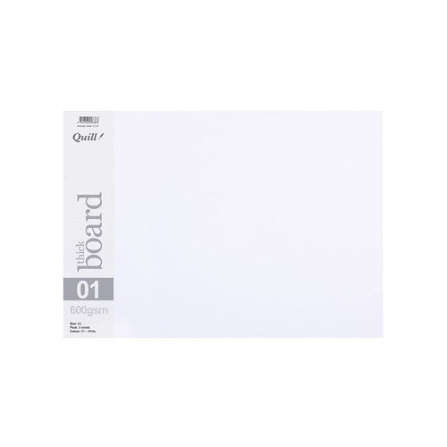 Quill Pasteboard 600gsm A3 White Pack of 5 - image 1
