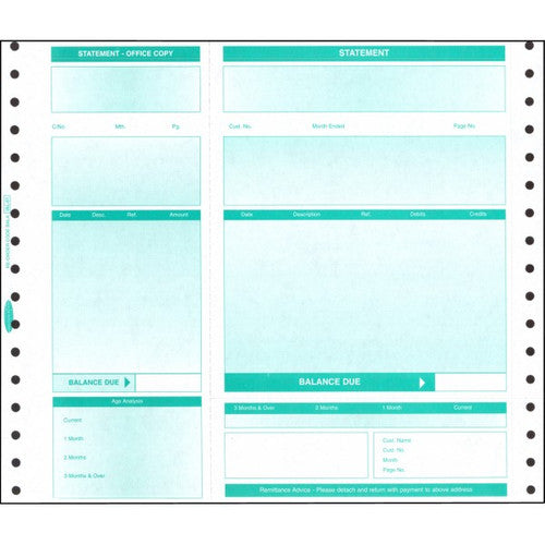 Bala IAL Statement Continuous Business Forms 216 x 250mm Box of 2000