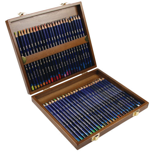 Derwent Inktense Pencils Assorted Wooden Box Of 48