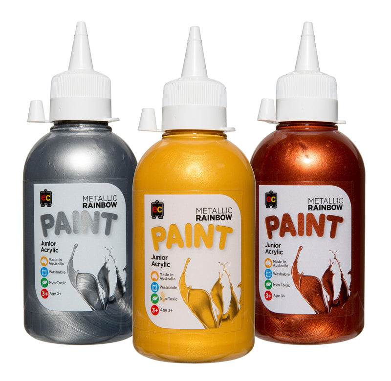 Educational Colours Rainbow Junior Acrylic Paint 250ml Blue-3