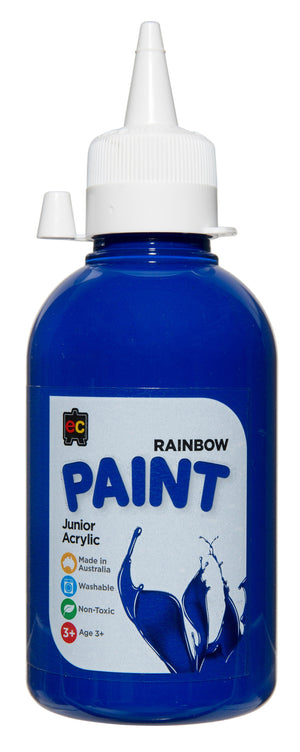 Educational Colours Rainbow Junior Acrylic Paint 250ml Blue