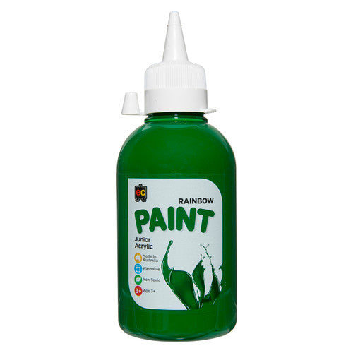 Educational Colours Rainbow Junior Acrylic Paint 250ml Brilliant Green
