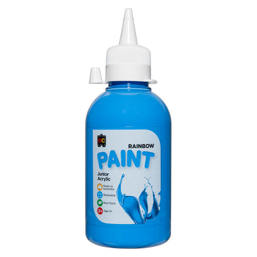 Educational Colours Rainbow Junior Acrylic Paint 250ml Sky Blue