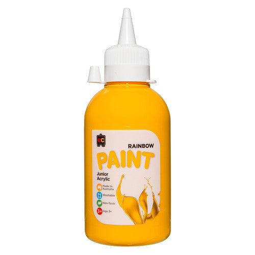 Educational Colours Rainbow Junior Acrylic Paint 250ml Warm Yellow