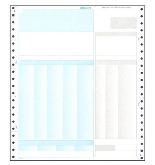 Bala Statement Continuous Business Forms 279 x 241mm Box of 1000
