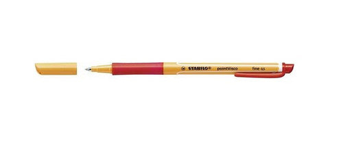 Stabilo Point Visco Rollerball Gel Pen 0.5mm Red Box of 10