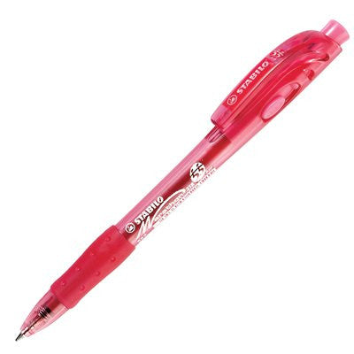 Stabilo Marathon 318 Retractable Ballpoint Pen Medium 0.45mm Red Box of 10