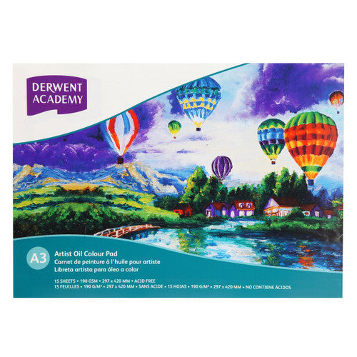 Derwent Academy Oil Colour Pad A3 Landscape 15 Sheets Box of 5