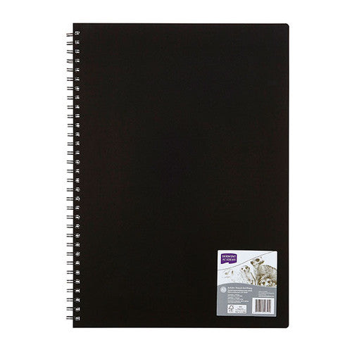 Derwent Academy Visual Art Diary A3 Portrait 120 Pages Black Each