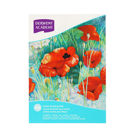 Derwent Academy Drawing Pad A4 Portrait 50 Sheets Box of 5