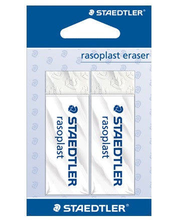 Staedtler 526 B20BK2 Rasoplast Pencil Eraser Large 65 x 23 x 13mm Blistercard 10