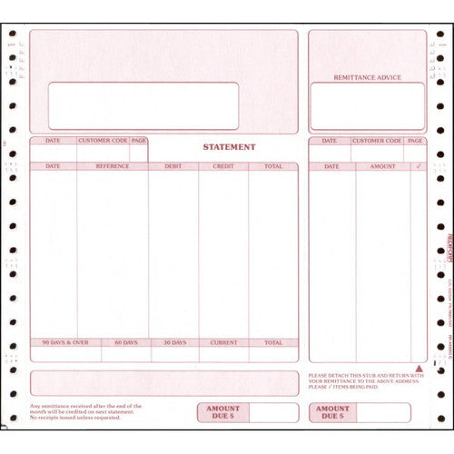 Bala Satchel Statement Continuous Business Forms 216 x 241mm Box of 1000