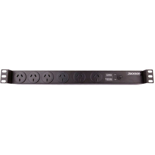 Jackson Rack Mounted PDU Powerboard 6 Outlet Black