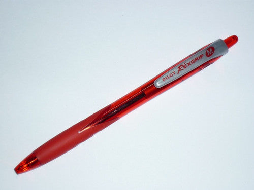Pilot Rexgrip Retractable Ballpoint Pen Medium Red Box of 12