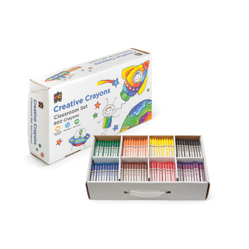 Educational Colours Creative Crayons Classroom Set Box of 800