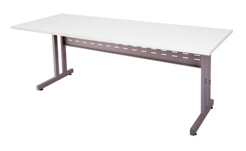 Rapidline Rapid Span C Leg Open Workstation 1500 x 700mm Natural White / Precious Silver Base