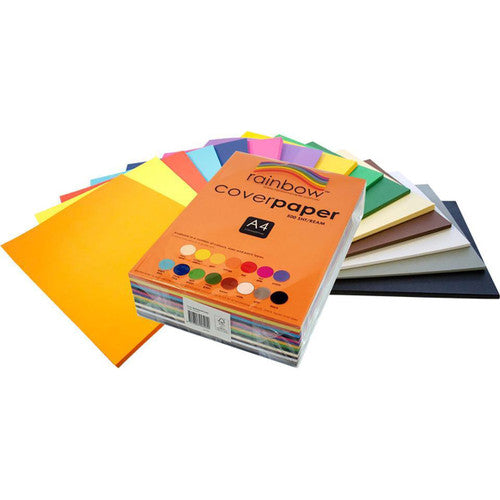 Rainbow Cover Paper A4 125gsm Assorted Pack of 500