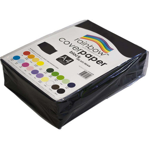 Rainbow Cover Paper A4 125gsm Black Pack of 500