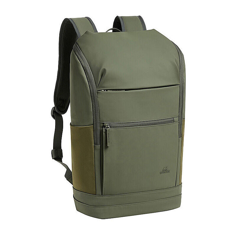 RIVACASE 7856-OL Urban Backpack 20L Olive Green front view